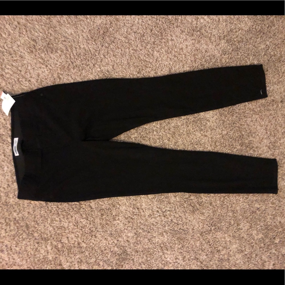 Black jegging slacks